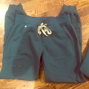 Caribbean blue joggers and 3 pocket top